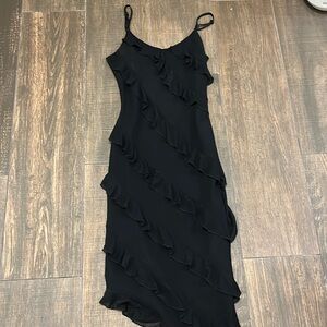 Black ruffle SHEIN dress
